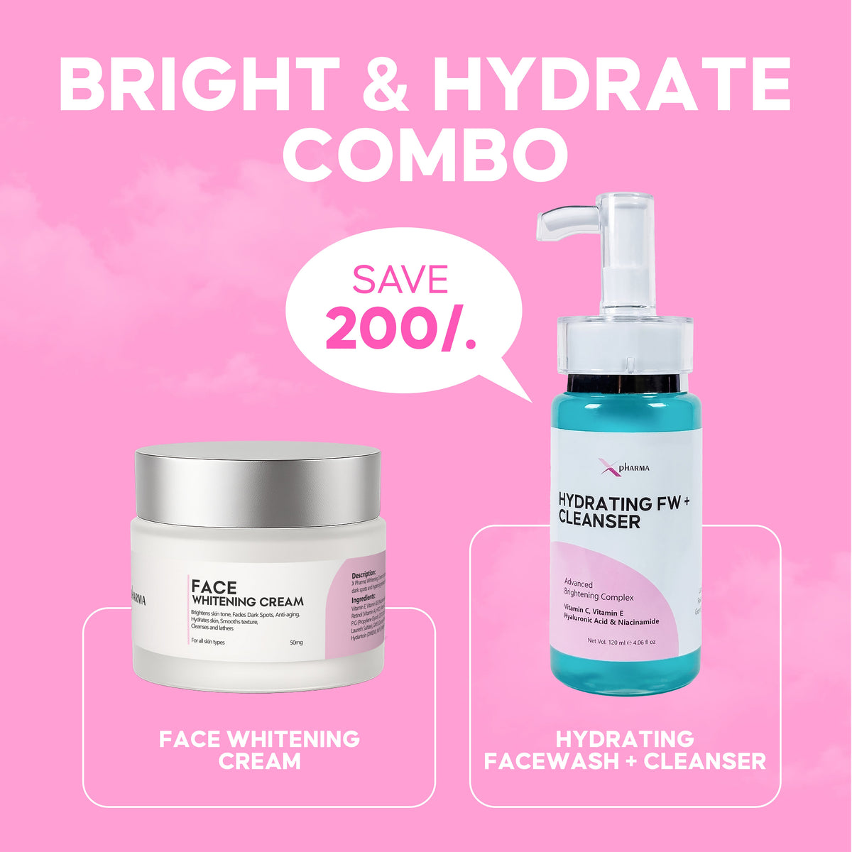 Bright & Hydrate Combo  - (Save Rs. 200)